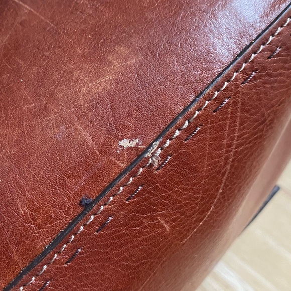 Fossil Cognac leather doctor style bag - Picture 7 of 16